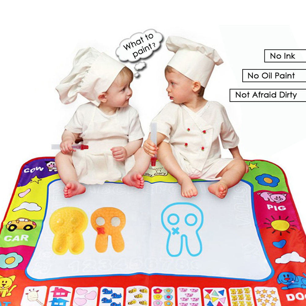 Baby Kids Add Water with Magic Pen Doodle Painting Picture Water Drawing Play Mat 80 x 60cm