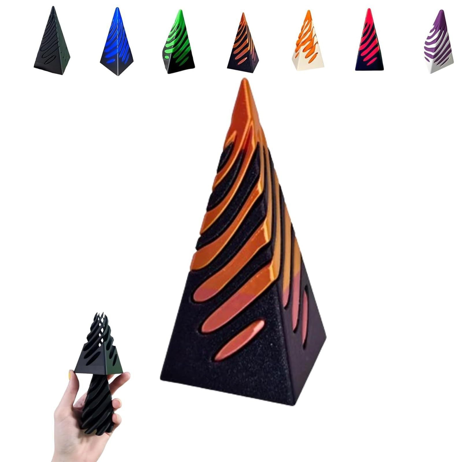 Pyramid Crossing Sculptured Ornaments Decoration