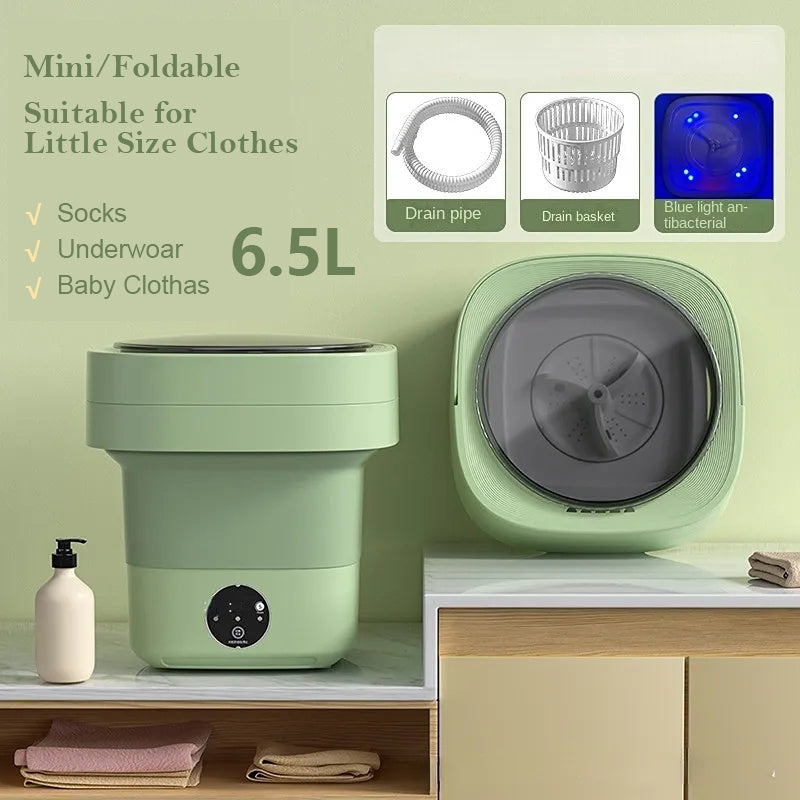 Mini Foldable Washing Machine | Portable Mini Socks Underwear Panties Washing Machine