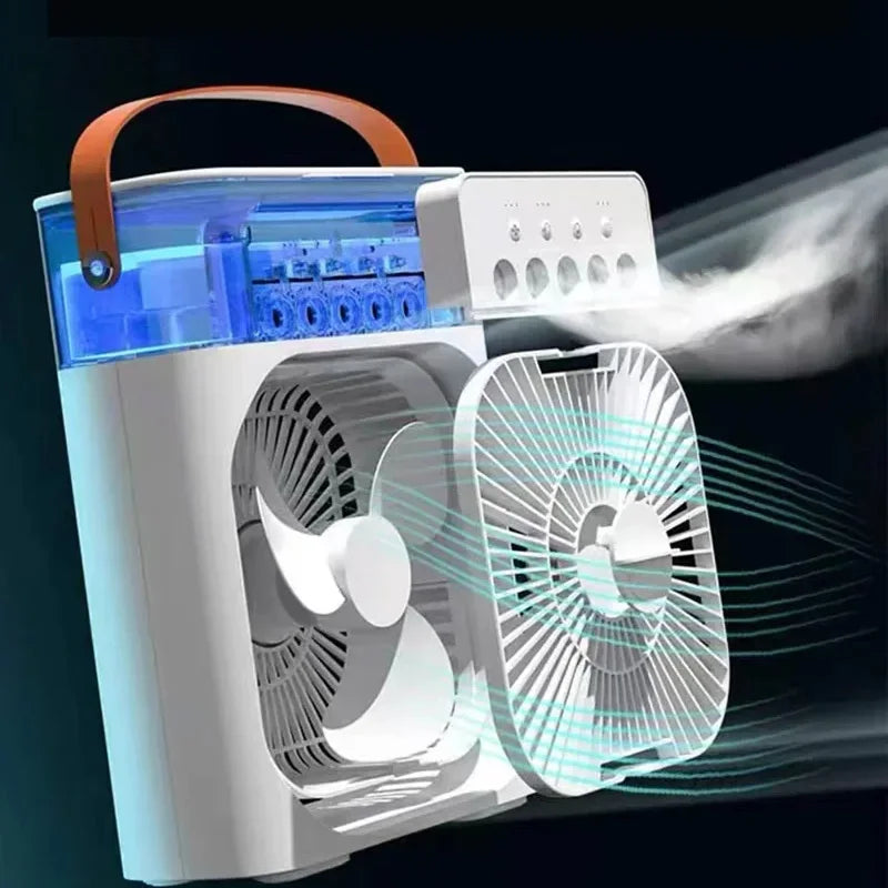Portable Fan Air Conditioners USB Electric Fan LED Night Light Water Mist