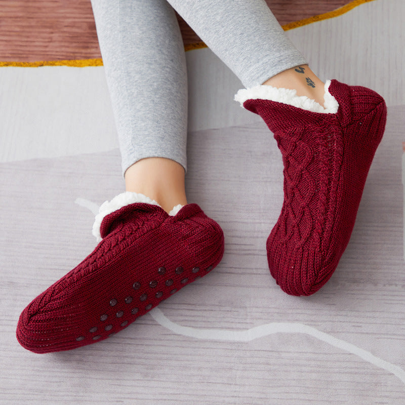 Winter Woolen Socks | Women Thicken Warm Home Bedroom Socks Non-slip Foot