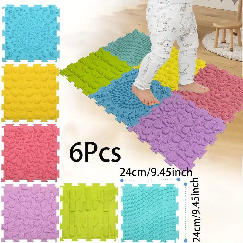 6-in-1 Silicone Interlocking Floor Mats