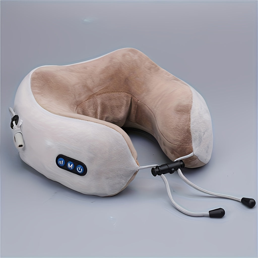 Electric U-Shaped Neck & Shoulder Massager with Heated Memory Sponge